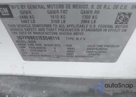 2014 Cadillac Srx Luxury Collection из США, поврежденный, VIN 3GYFNBE37ES548114